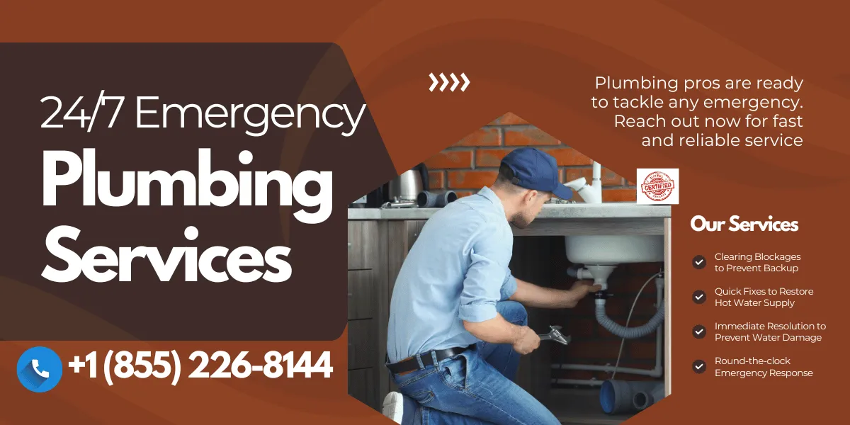 Emergency plumber responding to a burst pipe call